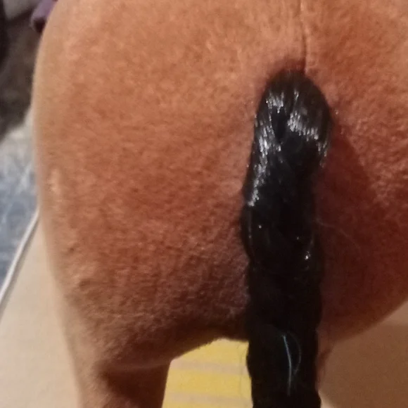 Felt huge tall horse collectible toy without The  saddle - Picture 6 of 8